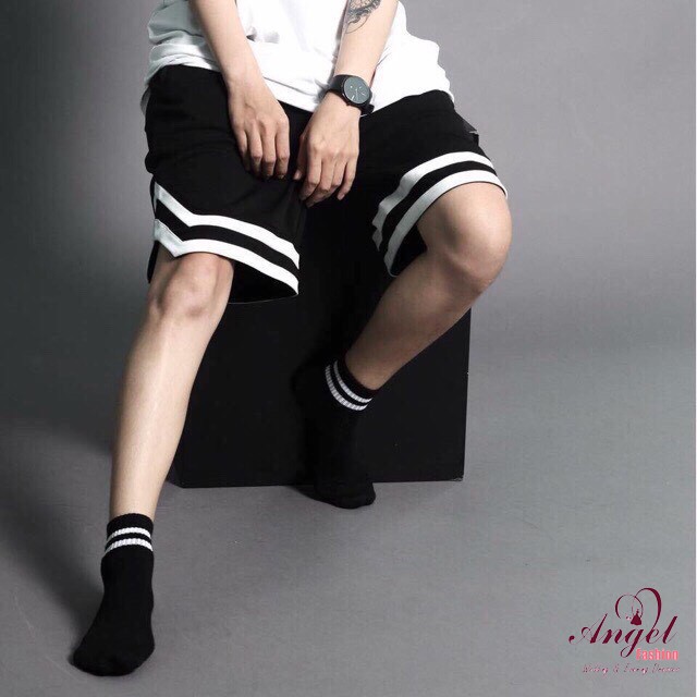[Freeship] Quần short unisex nam nữ kẻ sọc cá tính thời trang Noble TP73
