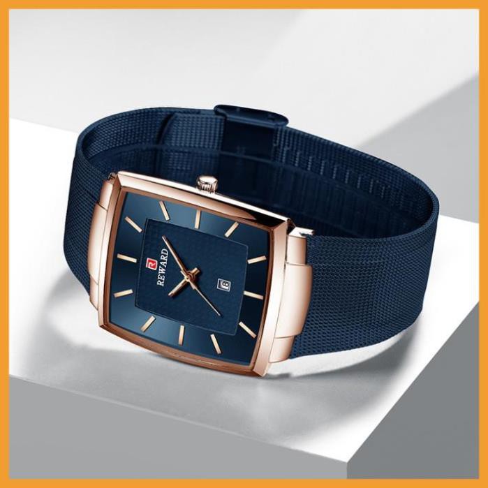 [Free ship - hàng Auth] Đồng hồ nam Reward mặt vuông, dây kim loại, chống nước ,hàng chính hãng bảo hành 1 năm | BigBuy360 - bigbuy360.vn