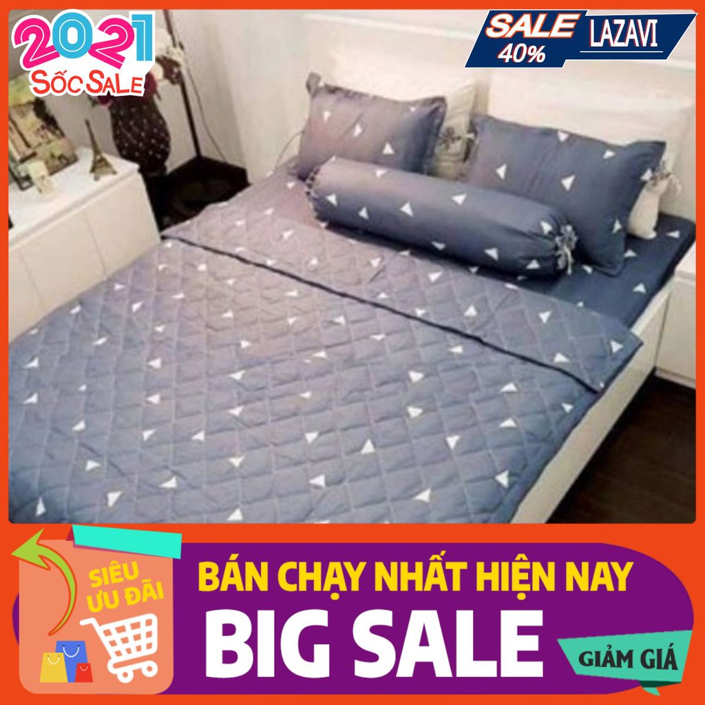[GIẢM MẠNH] 5 MÓN CHĂN HÈ GA GỐI MẪU TAM GIÁC GHI KÈM GỐI ÔM NHIỀU MẪU