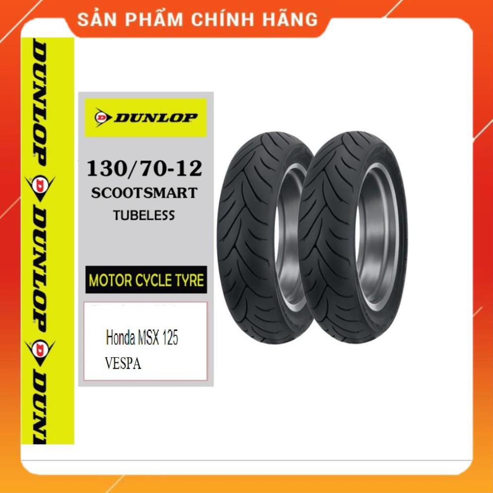 LỐP (VỎ) DUNLOP 130/70-12 SCOOT SMARTF MSX 125,VESPA, ECUPIRO ... _ HÀNG CHÍNH HÃNG _ LỐP KHÔNG SĂM