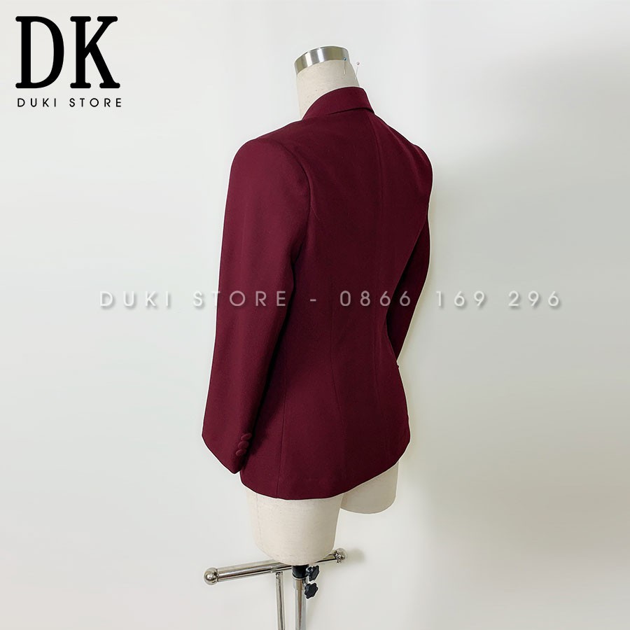 Bộ vest nữ quần ống rộng (video và ảnh thật) màu đỏ đô cực sang - DUKI STORE