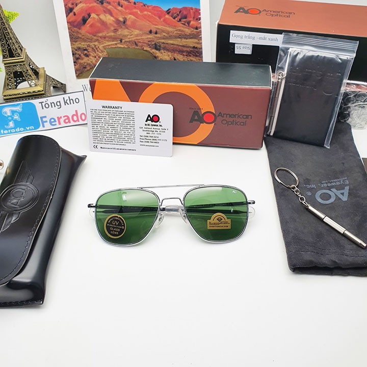 Mắt kính nam AO Tặng kèm họp đựng kính khăn lau , tua vít hàng cao cấp CÓ VIDEO