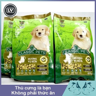 Thức ăn hạt cho chó nhỏ - hạt khô cho chó classic Pet Cho Chó Con 400g Phụ kiện Long Vũ