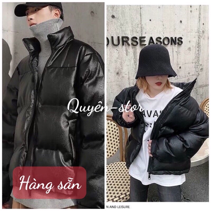 áo khoác phao da nam nữ mặc đôi kiểu dáng rộng ullzang phong cách hợp thời trang (ảnh thật )