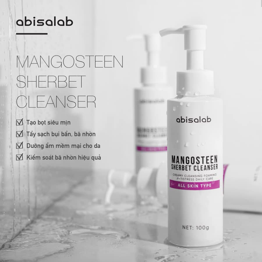Sữa rửa mặt tạo bọt MANGOSTEEN SHERBET CLEANSER 100g làm sạch sâu, trẻ hóa da. | BigBuy360 - bigbuy360.vn