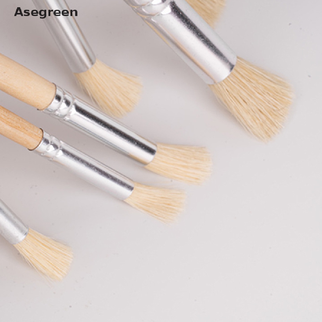 Bộ 6 Cọ Vẽ Màu Nước Cán Gỗ Chuyên Dụng