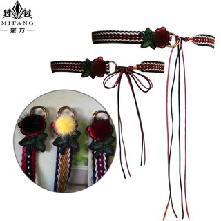 Thắt Lưng Dây Xích Khóa Kép Thiết Kế Đơn Giản Họa Tiết Hoa Xinh Xắn