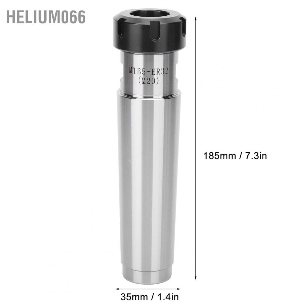 Helium066 CNC Milling Tool Holder Collet Chuck Morse Taper Shank Flat Tail Lathe Accessory MTB5-ER32(M20)