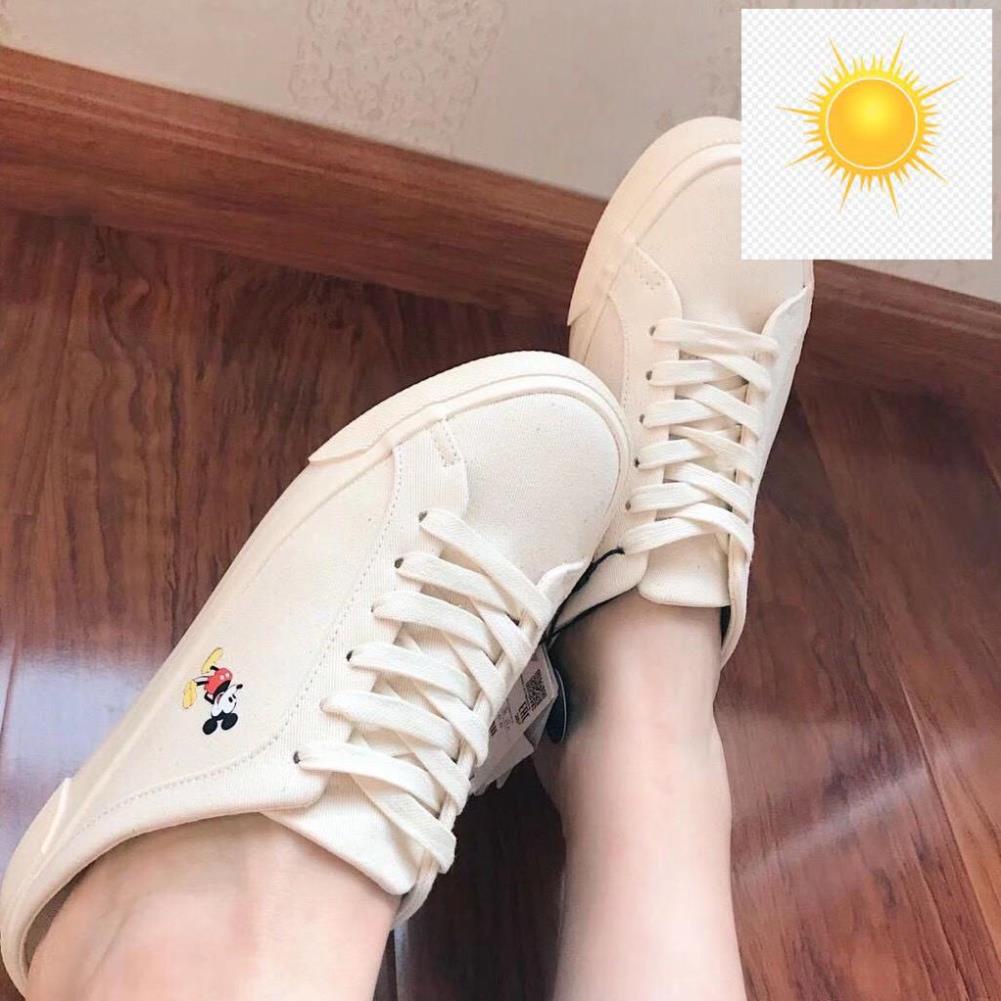 ✍️🙅 Giày sục thể thao đạp gót nữ buộc dây in hình mickey siêu cute ✍️🙅