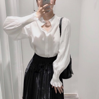 Áo cổ tàu tay bồng
