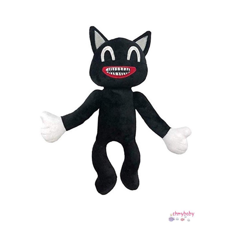 【OMB】 Plush Toy Anime Plushie Black Cartoon Cat Stuffed Doll Horror Peluches Toys