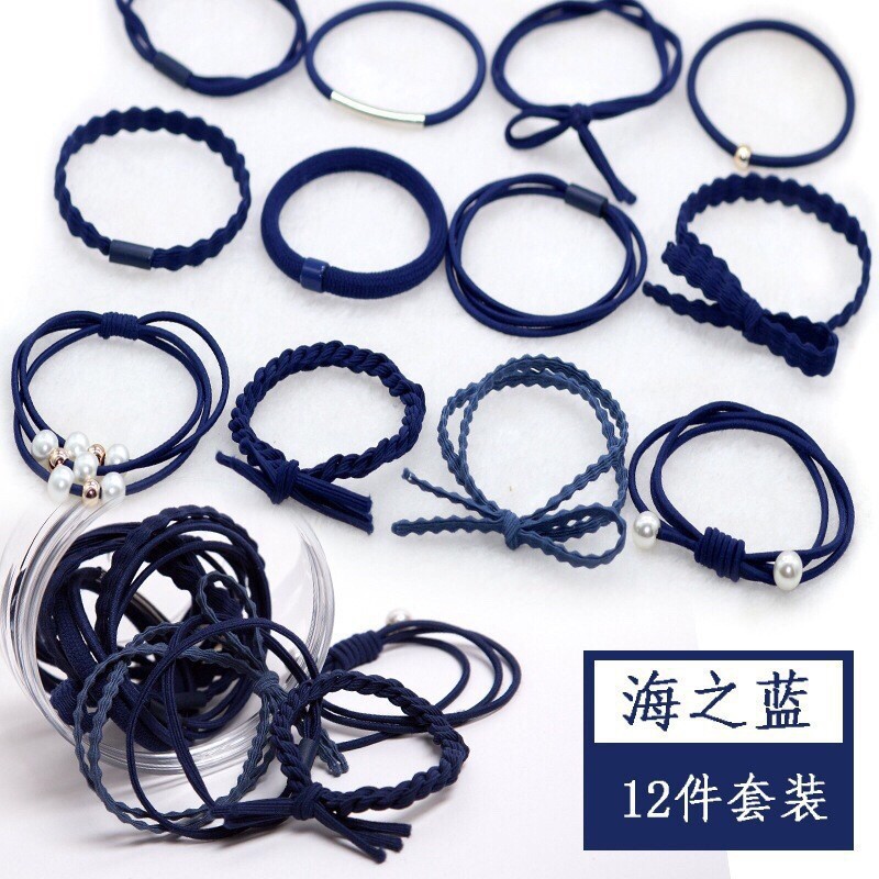 [Phụ kiện xinh] HỘP 12 CHIẾC CHUN BUỘC TÓC SIÊU ĐẸP
