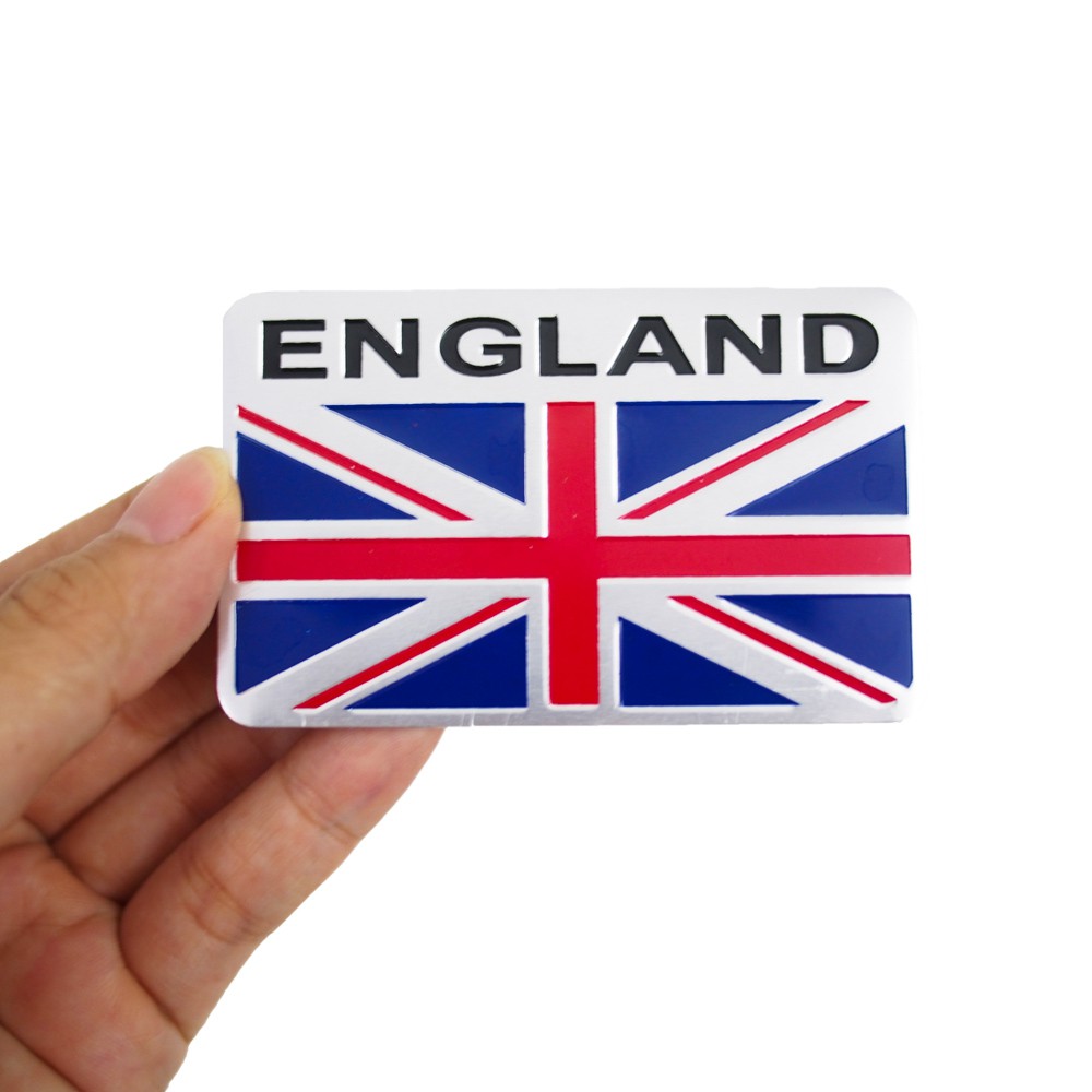 Sticker metal hình dán kim loại Sticker Factory - Chủ đề cờ Anh chữ England