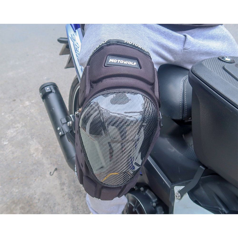 Bộ giáp gối tay chân carbon Motowolf