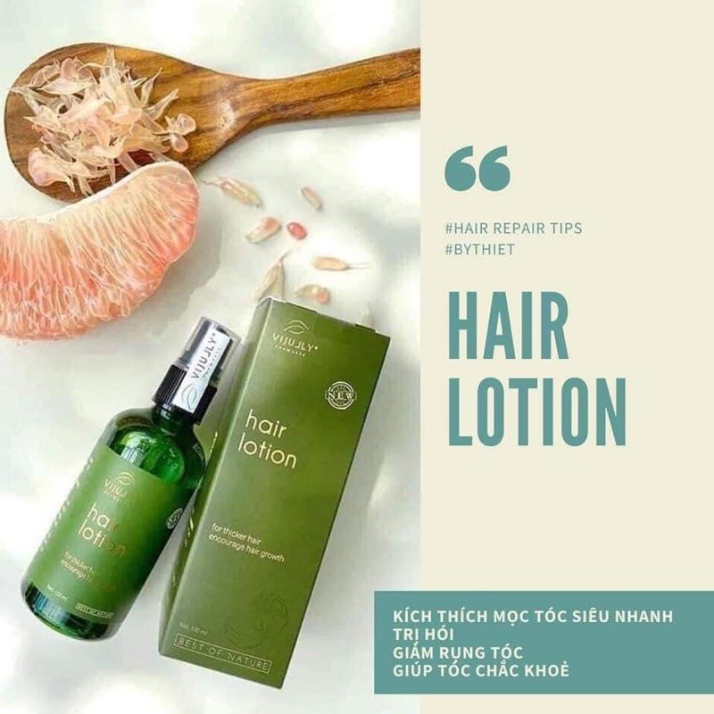 HAIR LOTION - Tinh Dầu Bưởi ViJully 🎁2 vòi + cột tóc + thiệp