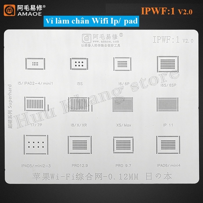 Vỉ làm chân Wifi Ip/Ipad | IPWF:1 v2.0 | Hãng Amaoe