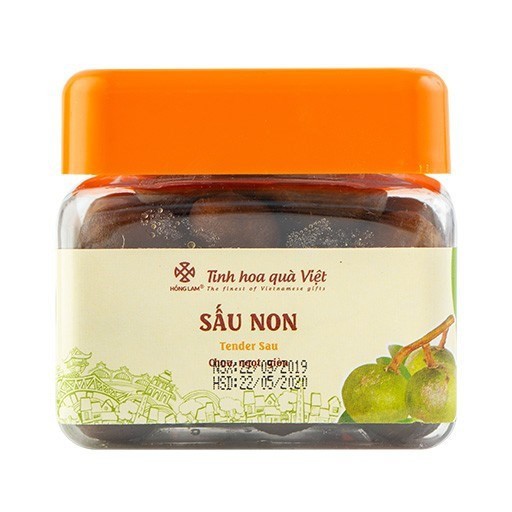 Ô mai xí muội sấu non hồng lam - vị chua ngọt giòn - hộp, gói, túi 100gr, - ảnh sản phẩm 5