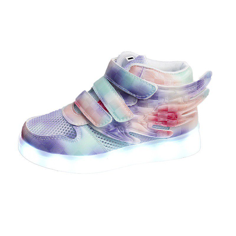 Giày Thể Thao Phối Lưới Có Đèn Phát Sáng Nhiều Màu Sắc Thời Trang Xuân Hè Cho Bé Trai Và Gái bXQ2
