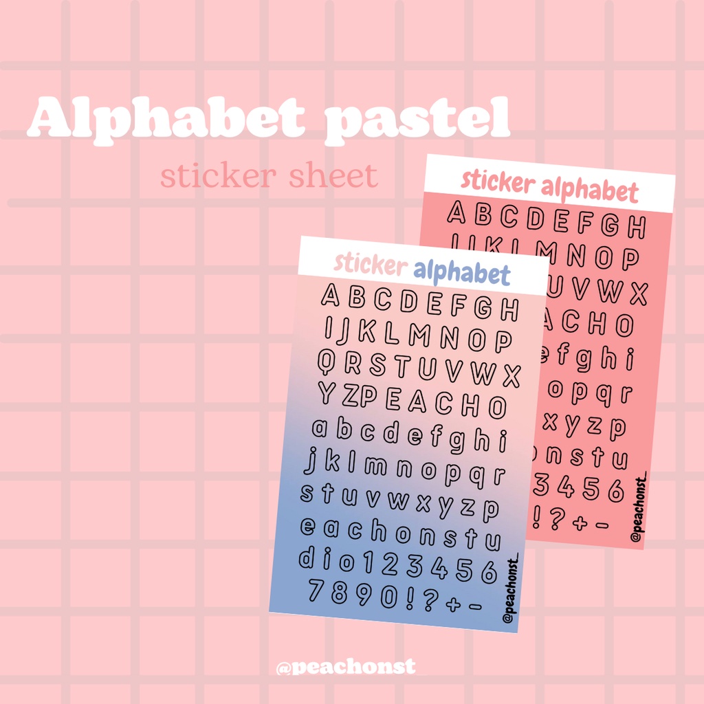peachonst | sticker alphabet