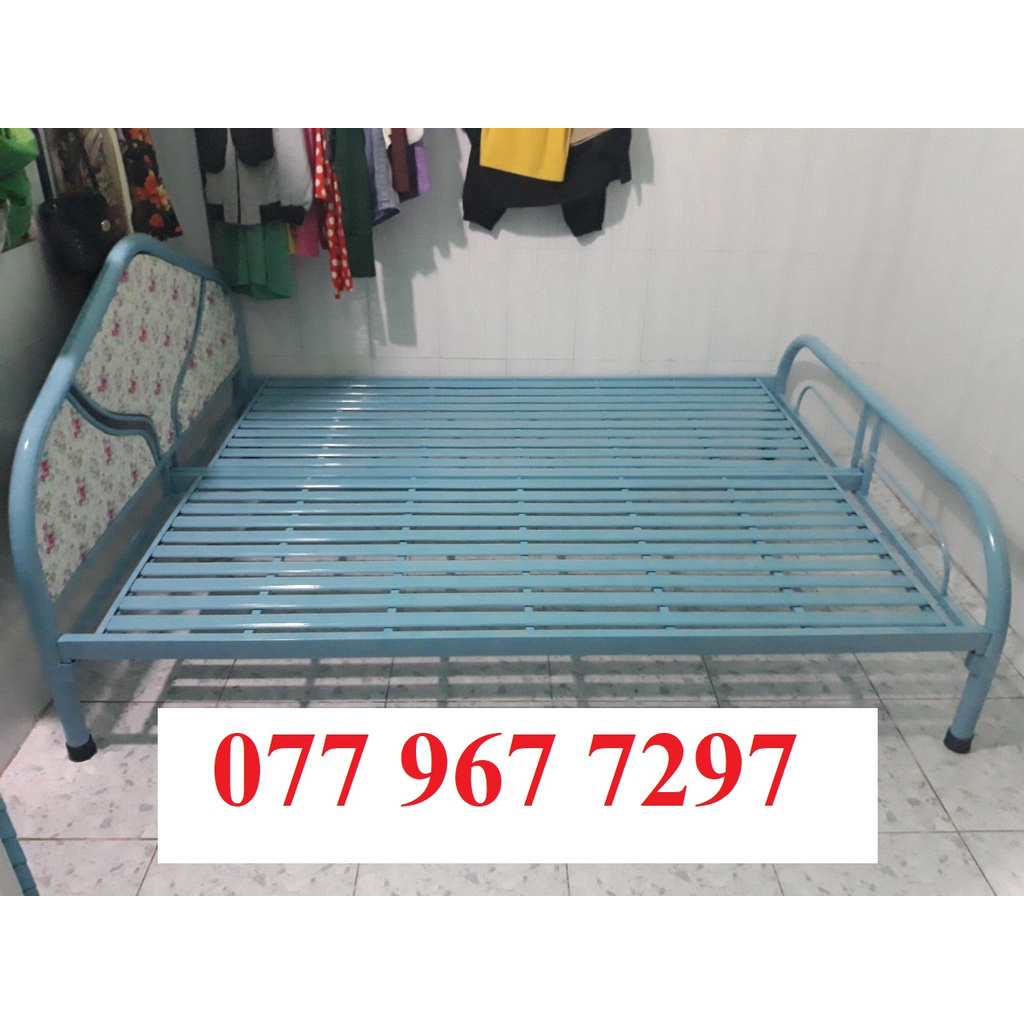 giường sắt đơn, giường đơn 80cm 1m 1m2 1m4 1m6 1m8 bảo hành 2 năm tại nhà freeship