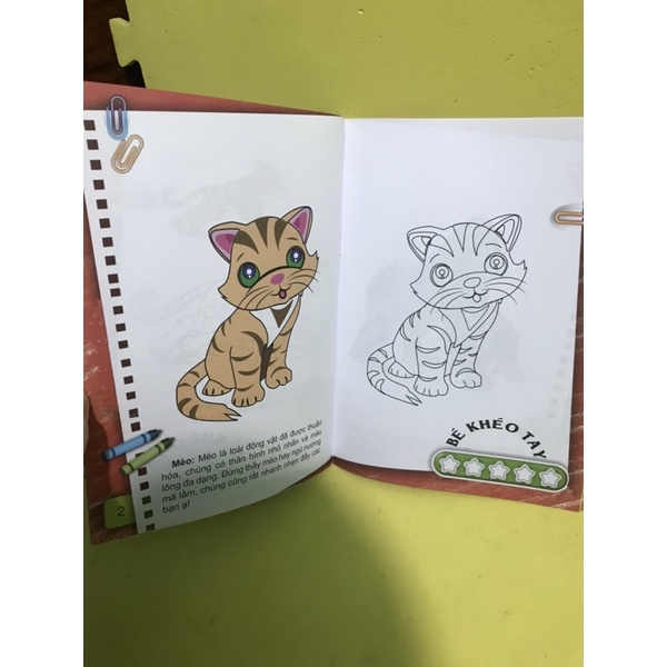 sách-bé khéo tay bé tô màu :các loài động vật tập 2