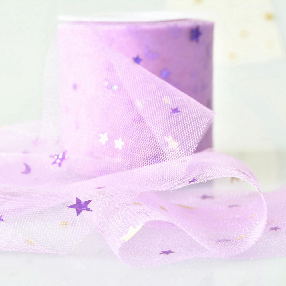 Cuộn vải tuyn đính kim tuyến lấp lánh