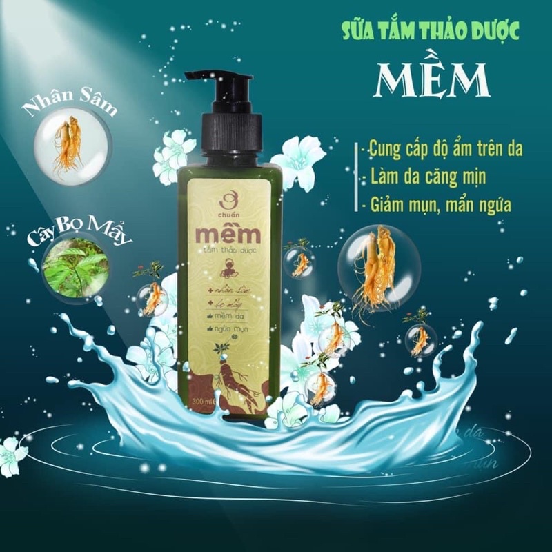 SỮA TẮM THẢO DƯỢC MỀM DA, NGỪA MỤN [Ơ CHUẨN] 300ml- Mềm da, ngừa mụn