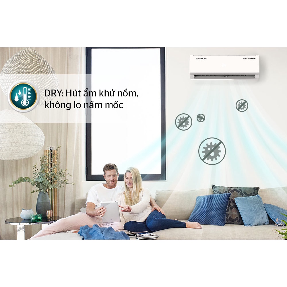 〖MIỄN PHÍ CÔNG LẮP ĐẶT 〗Máy lạnh một chiều INVERTER 12000BTU SUNHOUSE SHR-AW12IC610 (Nhập khẩu Thái Lan) Làm lạnh nhanh