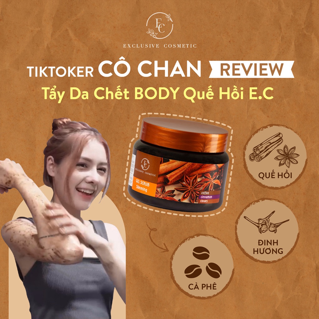 Tẩy Tế Bào Chết Body Quế hồi &amp; Cà phê Exclusive Cosmetic Coffee Cinnamon Cloves 380g