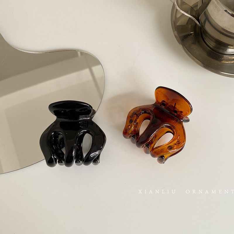 Kẹp tóc nhựa resin thiết kế đơn giản cổ điển thời trang cho nữ