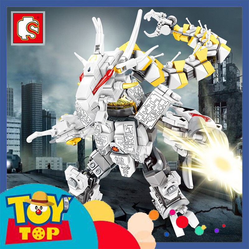 Bộ lắp ráp ghép quái vật Galactron trong phim siêu nhân điện quang Ultraman xếp hình Sembo Block 108623