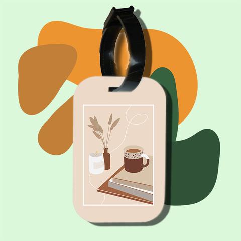 Thẻ hành lý chodole loại tag hành lý làm bằng gỗ ép cán nhựa cao cấp cho túi xách balo du lịch in hình relax time