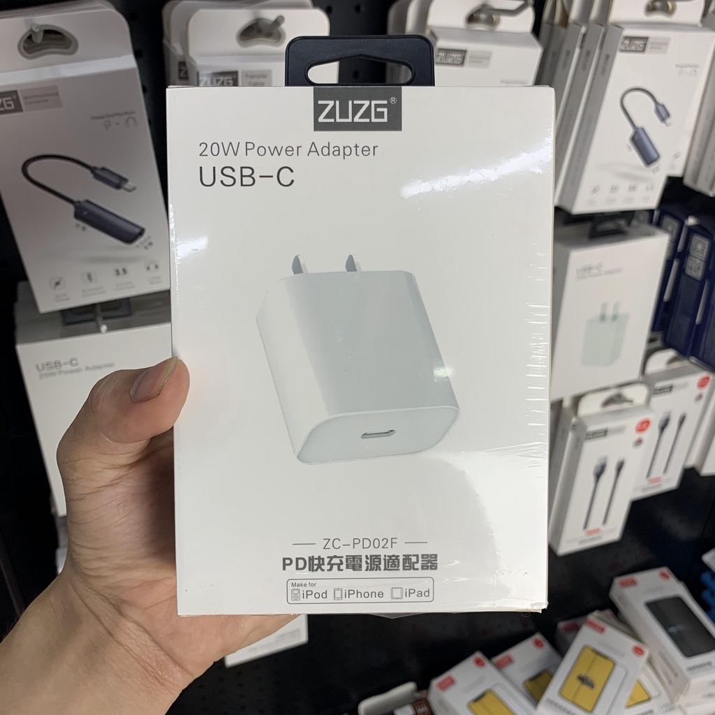 Củ sạc nhanh 20w PD20  USB-C PiQ 3.0 ZUZG