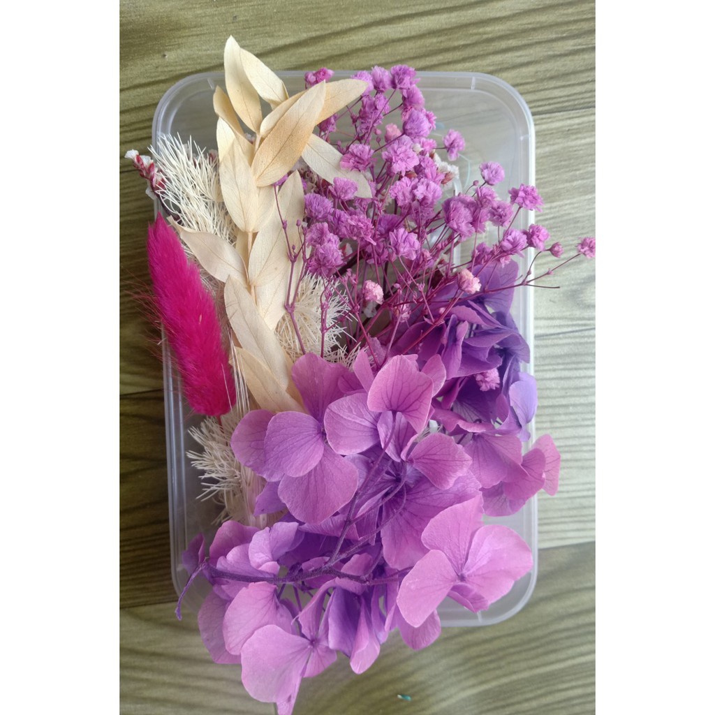 Hộp hoa khô mix tổng hợp trang trí resin 💖Shop BaoGao231💖