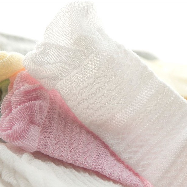 Vớ lưới dài qua gối bằng vải cotton đính nơ phong cách công chúa dễ thương dành cho em bé sơ sinh 0-18 tháng tuổi