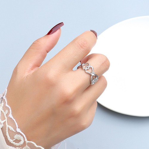 Nhẫn Hoa Văn Trái Tim Thép Titan Ko Rỉ TT 3614