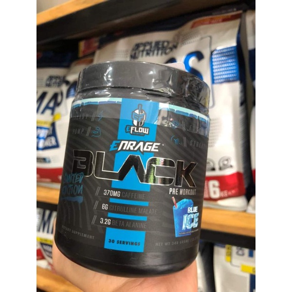 Eflow Enrage Black Pre-workout Tăng Sức Mạnh Sức Bền 30 lần dùng