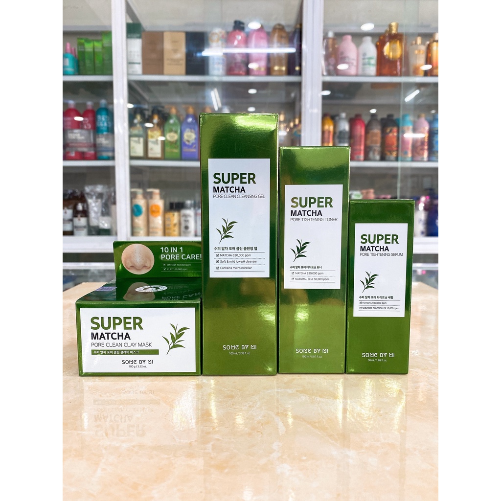 Bộ 4 Sản Phẩm Dưỡng Da Some By Mi Super Matcha Pore Tightening Hàn Quốc