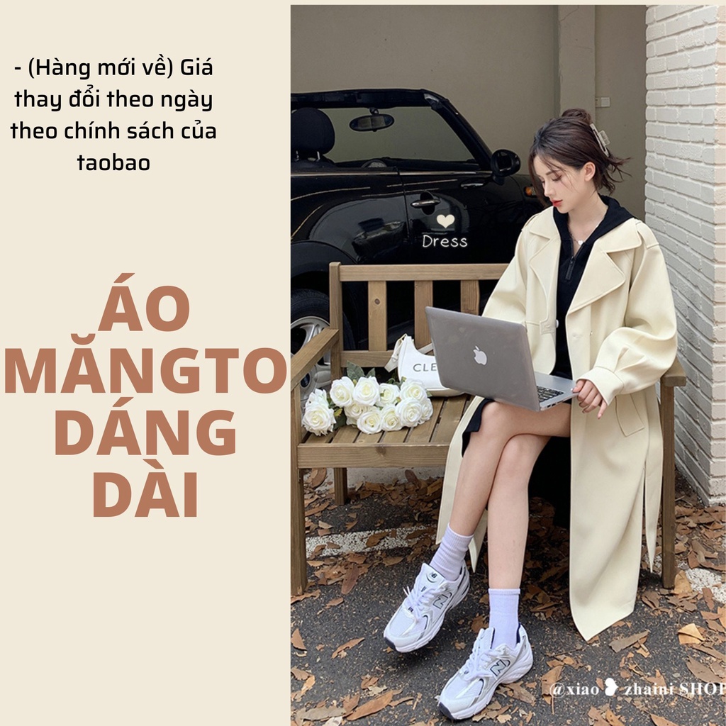 Áo Mangto, áo dạ dáng dài Hai màu Đen, Trắng Vải đẹp, đứng form tại HYN ORDER