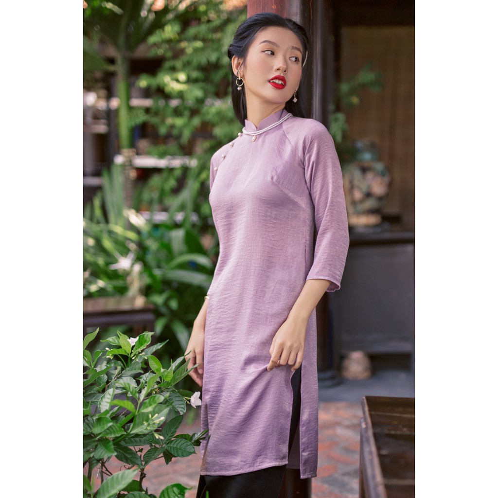 Sumire Store Áo dài Dáng xưa Yên Phương Tím