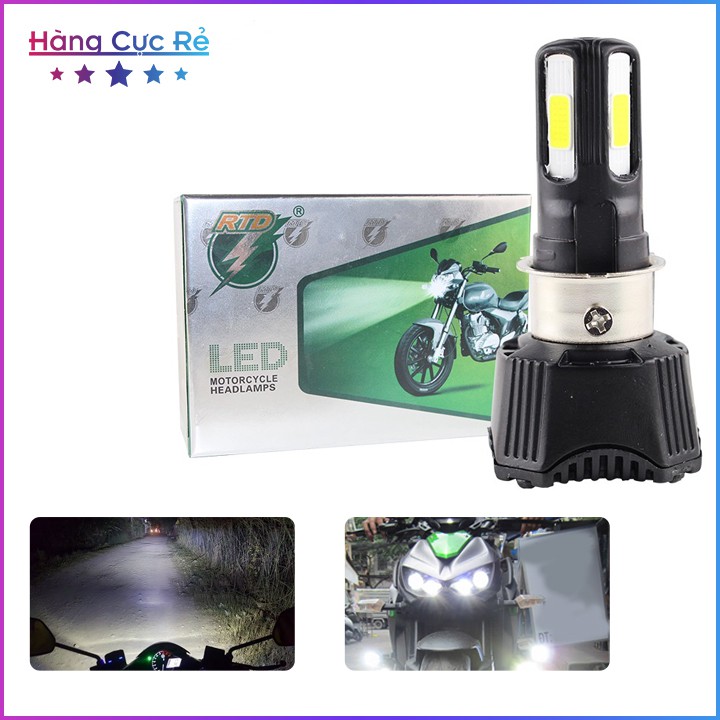 Combo 1 Bộ Đèn trợ sáng xe máy pha led 6 tim + 1 Bộ đèn led xi nhan nhiều màu có remote - Shop Hàng Cực Rẻ