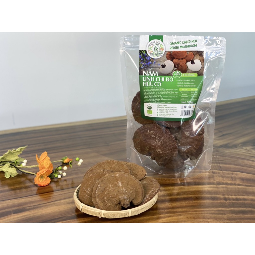 Nấm Linh Chi Đỏ Organic  500g