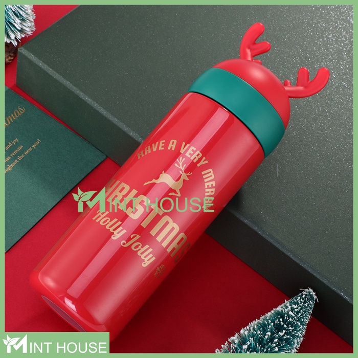 Bình giữ nhiệt Giáng Sinh Noel Merry Christmas 330ml