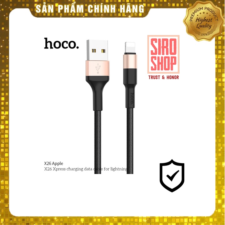 Cáp sạc iPhone cổng lightning Hoco. X26