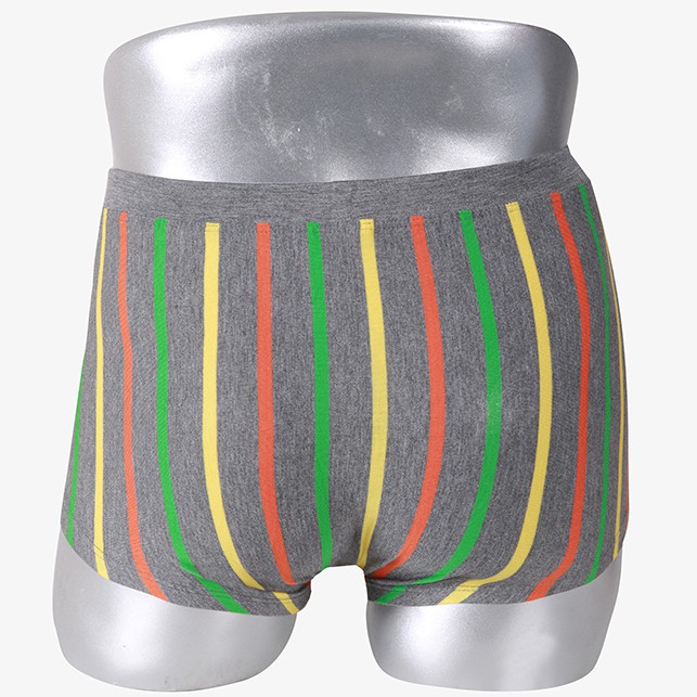 Quần lót đùi nam Narsis F6026 màu ghi sọc vàng cam