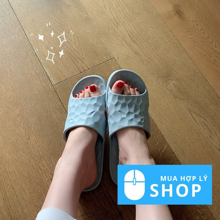 Dép Đúc Nguyên Khối Đế EVA Water Cube Q Mang Trong Nhà, Phòng Tắm Êm Chân Chống Trượt - Hàng Nhập Khẩu