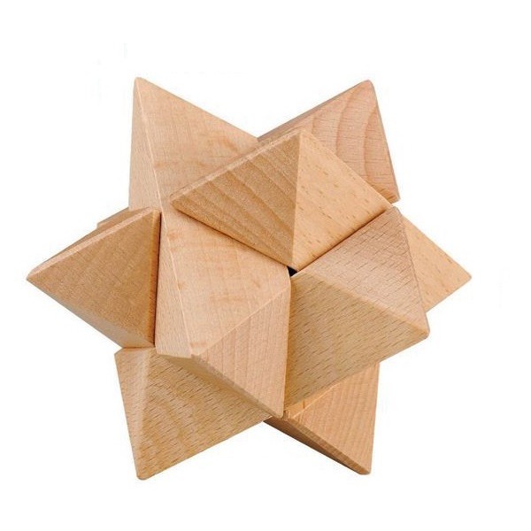 Đồ chơi tháo lắp gỗ WOODEN PUZZLE - Trò chơi trí tuệ thử thách não- Đồ chơi mở khoá bằng gỗ 9 món-Giáo dục