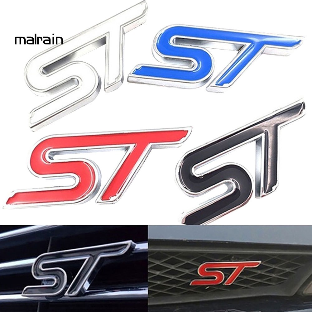 Logo 3d St Racing Bằng Kim Loại Cho Xe Ford Focus Fiesta Mondeo