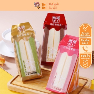 Bánh bông lan Tiramisu tam giác đủ vị Matcha Socola Dâu