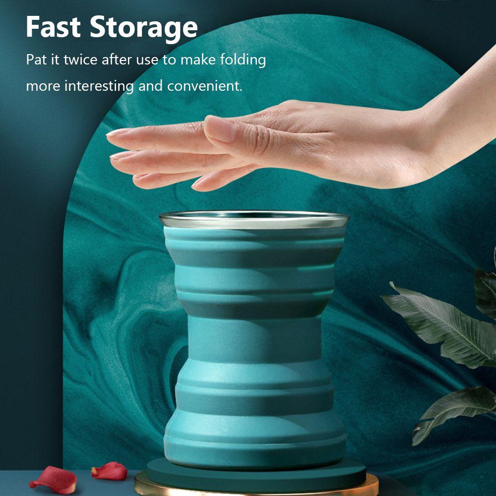 Cốc Nước 320ml Bằng Silicone Có Thể Gấp Lại Tiện Dụng